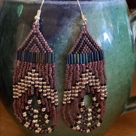 Handmade Seed Bead Earrings - Picture 1 of 1